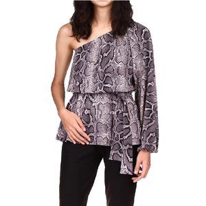Michael Kors Women’s Snake One Shoulder Tunic Malachite Gray